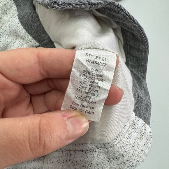 Cabi Jacket Womens Medium Gray Moto Cropped Knit Stretch Blazer 211 - Picture 5 of 8